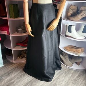 Talbots silk a line maxi skirt in black - 10